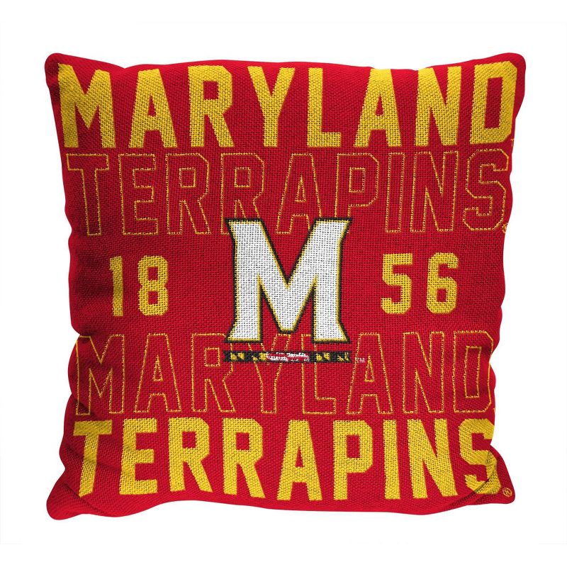 NCAA Maryland Terrapins Stacked Woven Pillow, 1 of 4