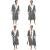 ADR Men's Plush Fleece Bathrobe, Warm Cozy Bath Robe - 3 of 4