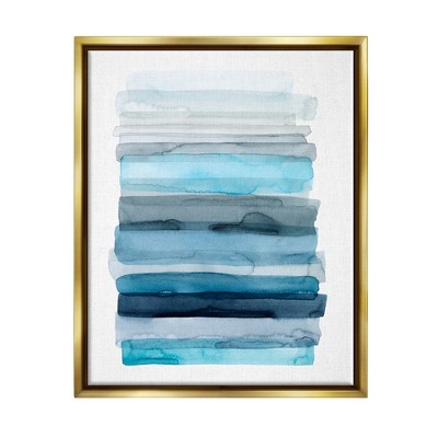 Stupell Industries Water Inspired Blue Grey Ombre Abstract Lines