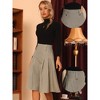 INSPIRE CHIC Women's Vintage Plaid High Waist Pleated A-Line Midi Skirt - 2 of 4