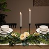 Northlight LED Flickering Flameless Taper Honeycomb Christmas Candles - 9.5" - White - Set of 2 - 2 of 4
