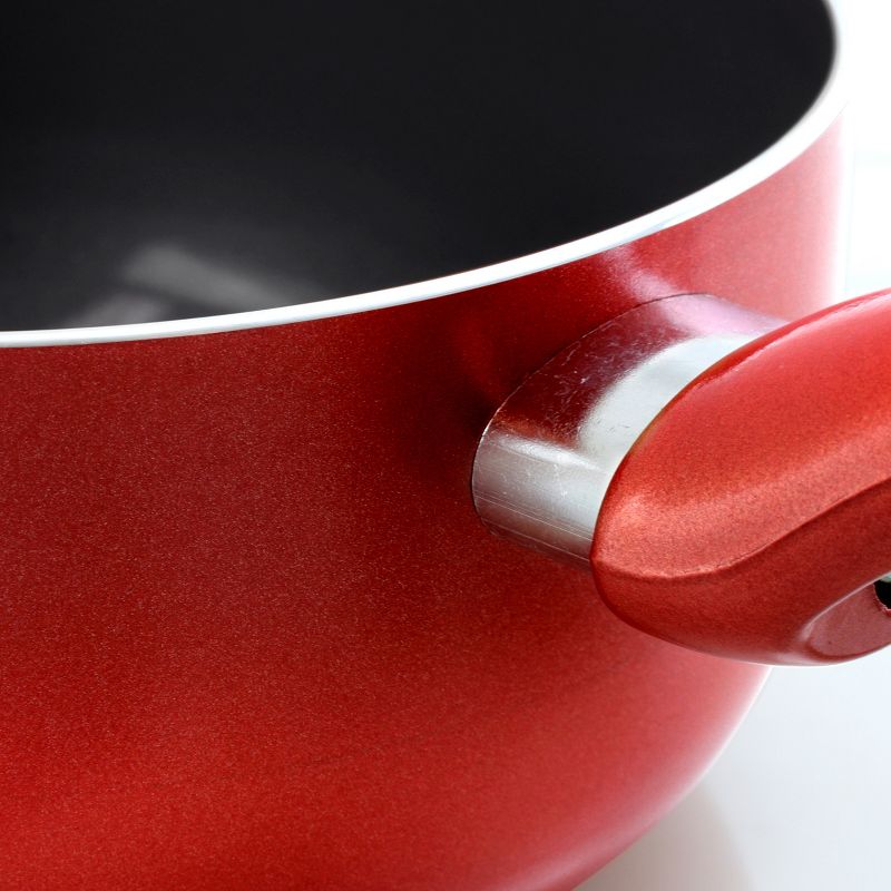 Better Chef Ceramic Coated Saucepan in Red with Glass Lid, 3 of 7