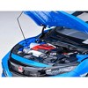 2021 Honda Civic Type R (FK8) RHD (Right Hand Drive) Racing Blue Pearl 1/18 Model Car by Autoart - 3 of 4