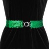 Allegra K Women's Halloween Skinny Stretchy Waist Belts Sequins Decor Elastic Belts for Dresses 2Pcs - 3 of 4