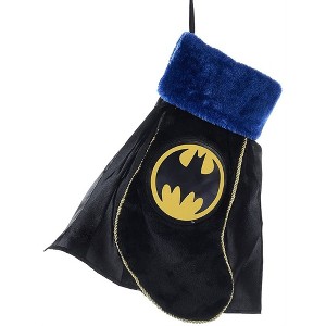 Kurt Adler Batman Applique Christmas Stocking w/ Cape, 19" - 1 of 3