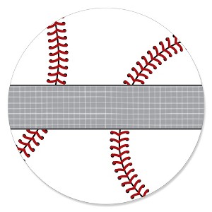 Big Dot of Happiness Batter Up - Baseball - Baby Shower or Birthday Party Circle Sticker Labels - 24 Count - 1 of 4