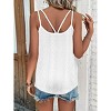 Women's Tank Tops Eyelet Embroidery Textured Cami Tops Spaghetti Strap Tops Scoop Neck Sleeveless Tops Beach Outfits - 2 of 4