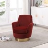 Racxily Swivel Barrel Chair, Swivel Accent Chairs Armchair for Living Room, Reading Chairs for Bedroom Comfy, Round Barrel Chairs - 2 of 4