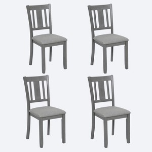 PAGED Dining Chairs Set of 4 Wooden Living Room Chairs Upholstered Kitchen Chairs with Padded Seat for Living Room - 1 of 4