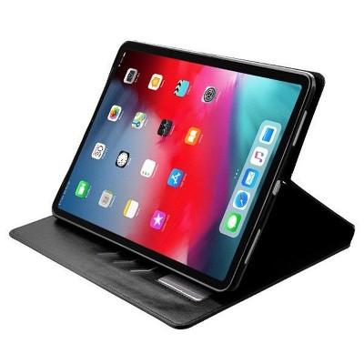 MYBAT For Apple iPad Pro 11" (2018) Black MyJacket Leather Fabric Case w/stand