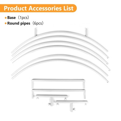 7.9FT White Iron Round Wedding Arch Stand for Events