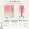 YONWAY 4 Piece Luggage Set, Expandable ABS Hardshell Luggage Spinner Wheel Suitcase, TSA Lock Suit Case, with Travel Bag & Cup Holder (Pink) - 3 of 4