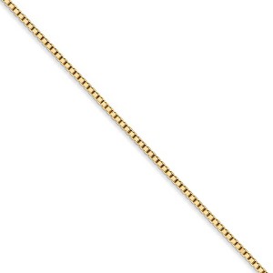Black Bow Jewelry 1.25mm, 14k Yellow Gold, Solid Box Chain Necklace - 1 of 4