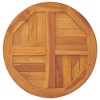 vidaXL Table Top Solid Teak Wood Round 1" 19.7" - 4 of 4