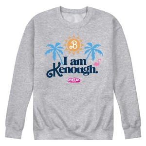Men's - Barbie - I Am Kenough Palm Trees Graphic Fleece Sweatshirt - 1 of 4
