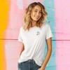 DALIX Heartly Ghost Embroidered Soft Cotton Short Sleeve T Shirt Womens - 2 of 4