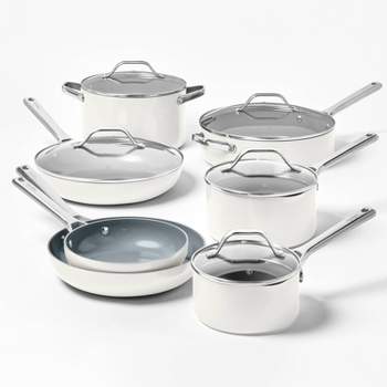 12pc Nonstick Ceramic Coated Aluminum Cookware Set - Figmint™
