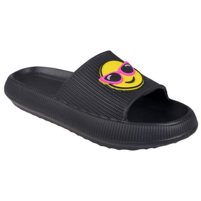 FOAMWALK Womens' Sandals - Comfortable Beach Slides, Stylish Slide On Sandals, Everyday Women's Slide Sandals with Novelty Patch