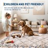 homfan Area Rug Washable Rug Beige Farmhouse Floral Floor Carpet with Rubber Backing, Non Shedding Low Pile Thin Mat, Soft Foldable Printed Carpet - 4 of 4