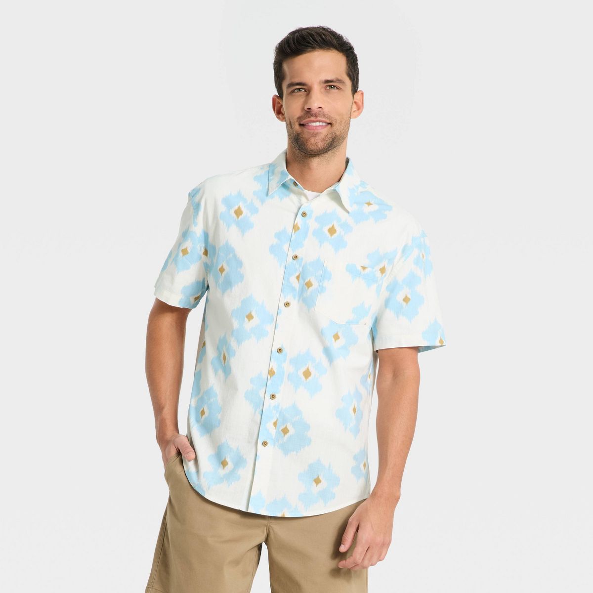 Men's Short Sleeve Slub Button-Down Shirt - Goodfellow & Co™ - thumbnail 7