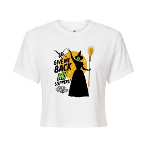 Women's - Wizard of Oz - Give Me Back My Slippers Cropped Graphic T-Shirt - 1 of 4