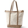 Lands' End Zip Top Long Handle Canvas Tote Bag - 3 of 4