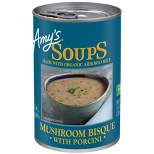 Amy's Gluten Free Mushroom Bisque Soup with Porcini and Arborio Rice - 14oz