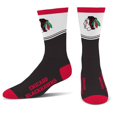 NHL Chicago Blackhawks Divide Secondary Large Crew Socks