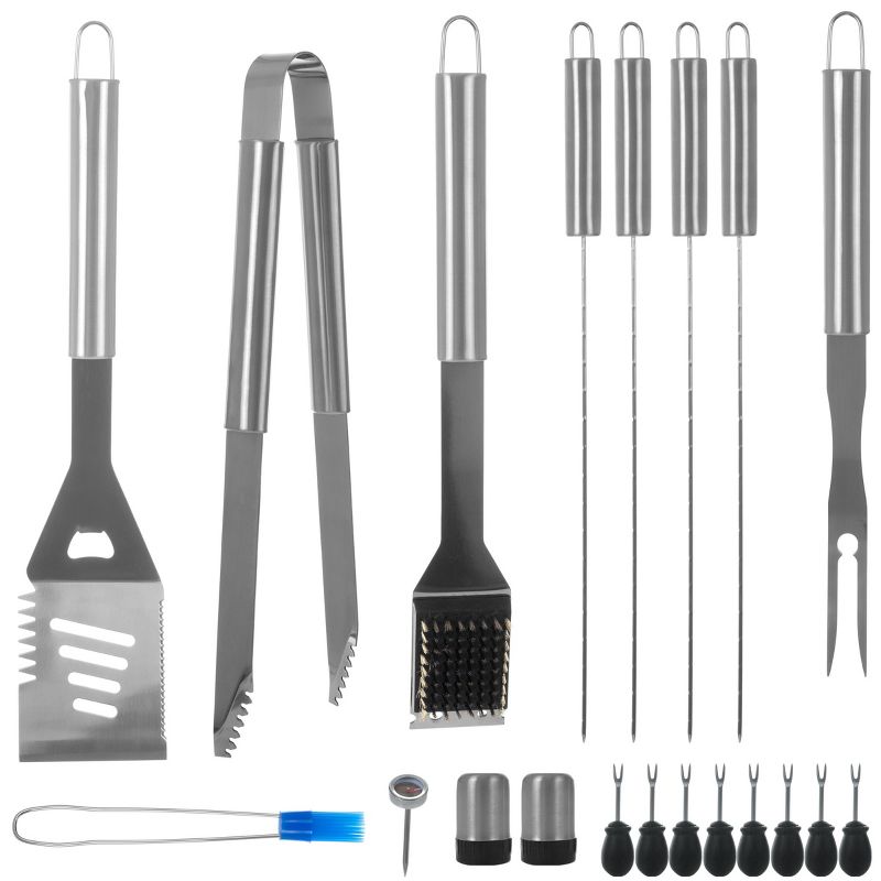 Fleming Supply Stainless Steel BBQ Grill Utensils With Case - 20 Pieces, 4 of 7