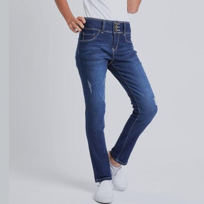 Women's Teens Rips Tatters Skinny Jeans - YMI