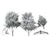 LuxenHome 7Ft Pre-Lit Artificial Flocked Christmas Tree, Artificial Christmas Tree with Metal Stand Green - 3 of 4
