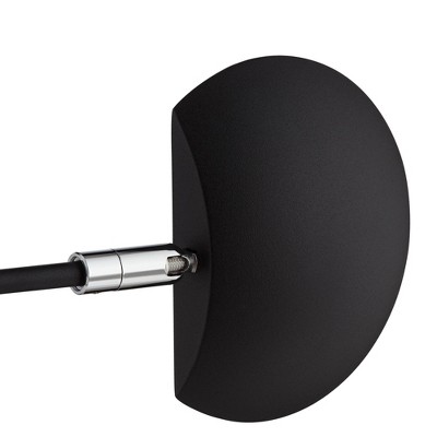 Adjustable Black Metal Pharmacy LED Floor Lamp with Oval Shade