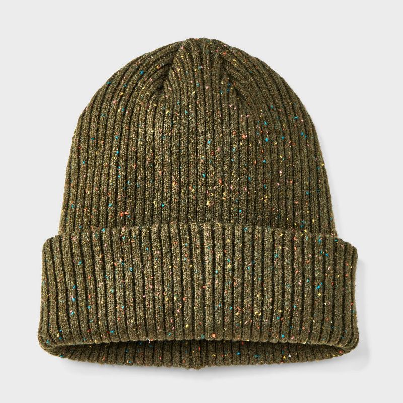 Men&#39;s Speckle Rib-Knit Beanie - Goodfellow &#38; Co&#8482;, 1 of 5