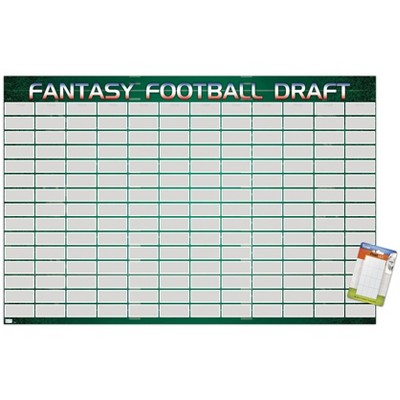 Trends International Fantasy Football Draft Unframed Wall Poster Print  White Mounts Bundle 14.725 X 22.375 : Target