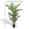 SKRAN Set of 2 Fake Tropical Palm Plants for Indoor & Outdoor Decor, Large Faux Greenery for Home, Office, Patio, and Entryway. - 4 of 4