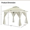 YARDGRACE Semi-Permanent Patio Gazebo 10'x10' with Expansion Bolts, Outdoor Heavy Duty Party Tent with Double Roofs - 3 of 4