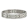 Black Bow Jewelry 12mm Multi-Finish Titanium Link Bracelet - 8.75 Inch - 3 of 4
