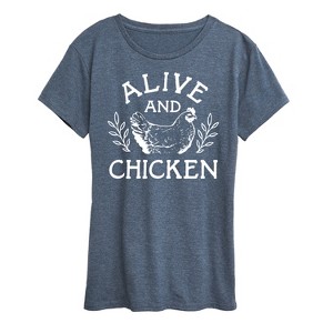 Women's - Instant Message - Alive And Chicken Short Sleeve Graphic T-Shirt - 1 of 4