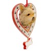 Kurt S. Adler 4.5 Inch Dog In Heart W/ Bone Canine Best Friend Tree Ornaments - 2 of 2