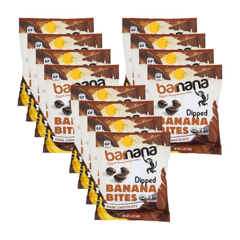 Barnana Dark Chocolate Banana Bites - Case of 12/1.4 oz, 1 of 8