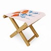 Insvy Design Studio California Poppy Orange Blue Folding Stool - 2 of 3