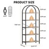 70.8" 5 Tiers Bookshelf, Arched Display Racks Tall Standing Bookshelves Metal Frame Modern Storage Rack Shelf Large Wood Book Shelf - 2 of 4