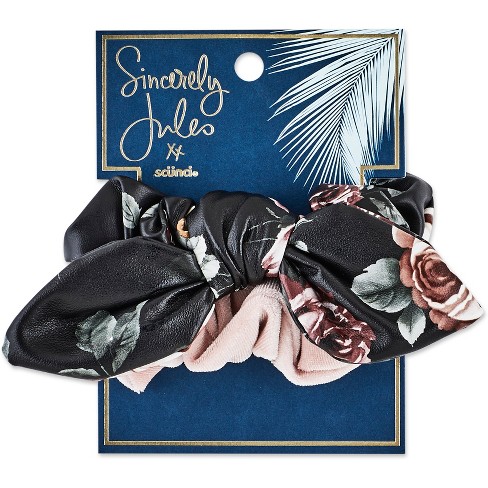 Sincerely Jules by Scünci Faux Leather Printed And Velvet Scrunchies