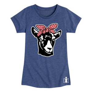 Girls' - Case IH - Goat With Polkadot Bandana Fitted Short Sleeve Graphic T-Shirt - 1 of 4