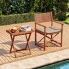 Tangkula Patio Solid Wood Tray Table w/ Removable Top Rectangular TV Tray Bistro Table - 4 of 4