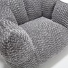 NicBex Chenille Fabric Bean Bag Chair with High-Resilience Foam,Lazy Sofa Chair with Handle Design and Armrest,Lounge Chair for Living Room - 4 of 4