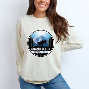 Simply Sage Market Grand Teton National Park Badge Garment Dyed Long Sleeve - 1 of 4