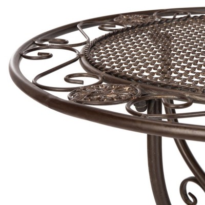 Semly Unearthed Rust 3-Piece Iron Outdoor Bistro Set