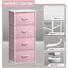 Sorbus 4 Drawers Chest Nightstand - Storage for Closet, Home, College Dorm - Features Steel Frame, Wood Top, & Fabric Bins - 3 of 4