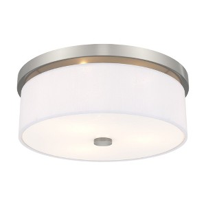 Livex Lighting Meridian 3 - Light Flush Mount in  Brushed Nickel - 1 of 1